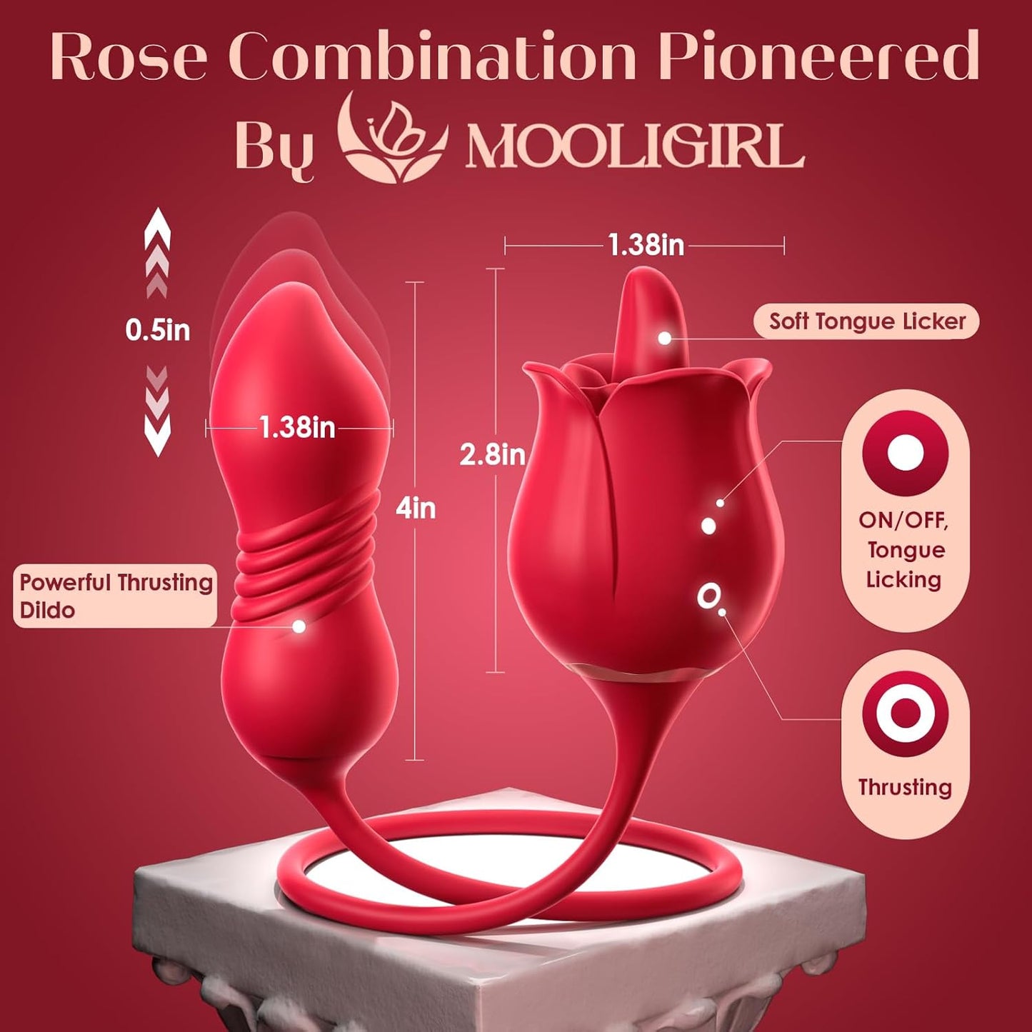 Rose Vibrator Dildo