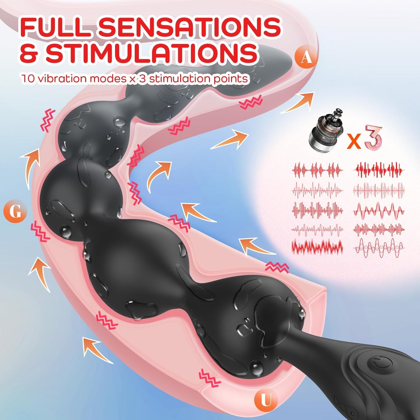 Ultra-Soft Vibrating Anal Beads – 14.4" Flexible Prostate & Pleasure Massager