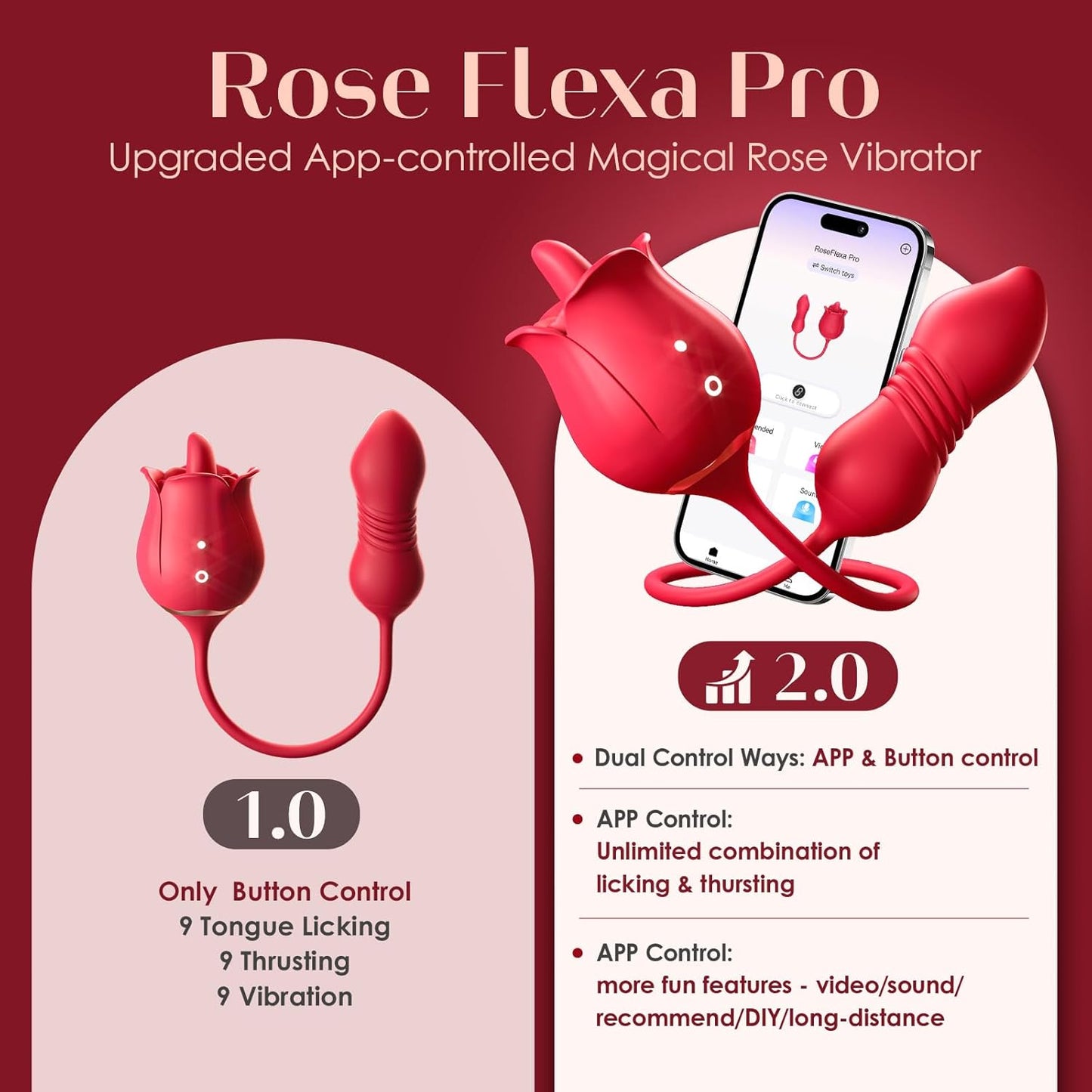 Rose Vibrator Dildo