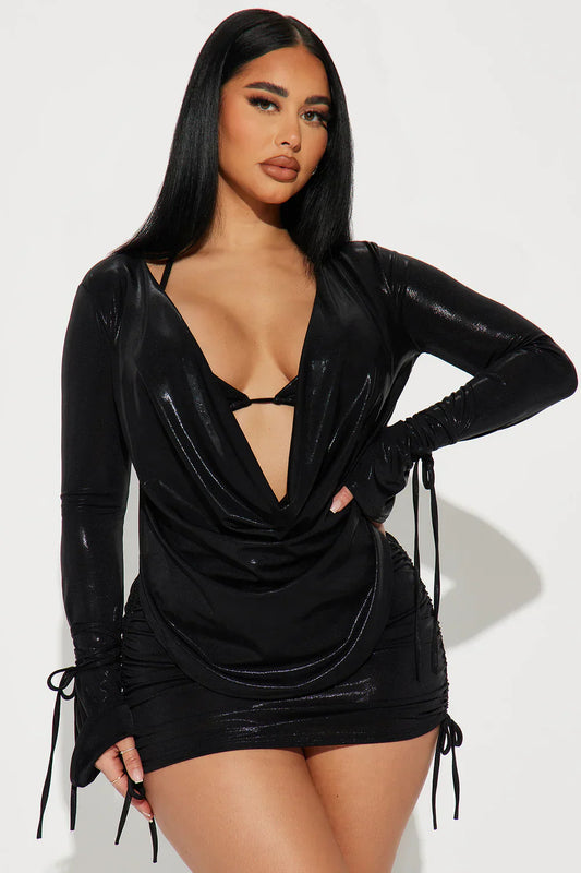 Kora 3-Piece Skirt Set – Black