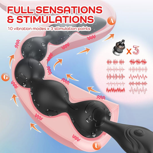 Ultra-Soft Vibrating Anal Beads – 14.4" Flexible Prostate & Pleasure Massager